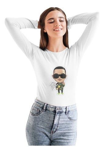 Polera Manga Larga Daddy Yankee Legendaddy Kawii Algodon