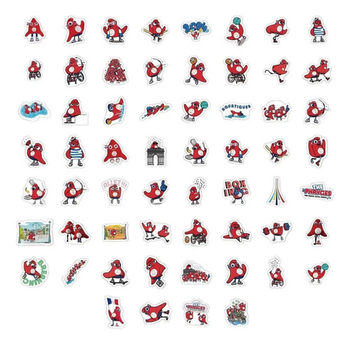 Mascota Juegos Olímpicos París 2024 Llaveros Y Pegatinas
