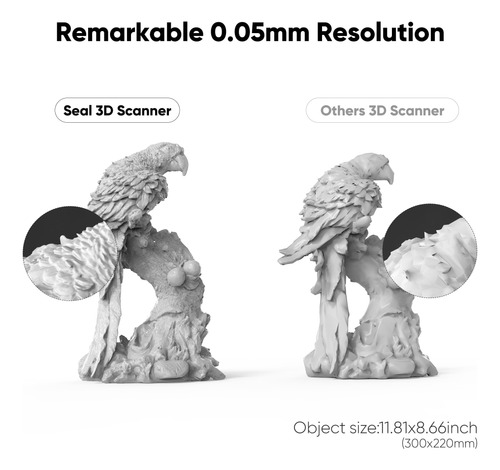 Escáner 3d Seal Para Impresora 3d De Precisión De 0,01 Mm, C