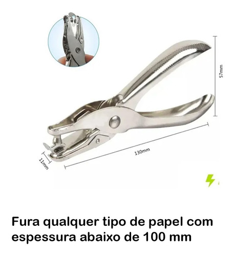 Alicate Furador Perfurador Papel Eva Circulo Scrapbook 6mm