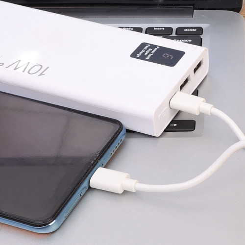 Cabo Usb C Para Usb Tipo C Branco De 0,5 M, Cabo De Carregam