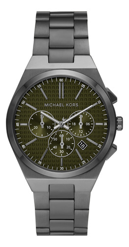 Reloj Hombre Michael Kors Mk9118 Lennox Color de la correa Gris Color del bisel Gris Color del fondo Verde