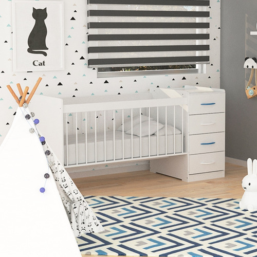 Cuna Express Con Cajonera Varon Y Nena Blanco Color Blanco Variacióncódigo Universal De Producto 7795513127162