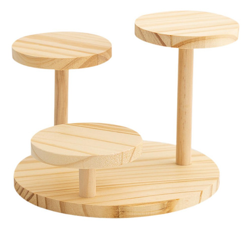 Soporte De Exhibición De Madera Con Niveles Para