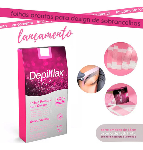 Folhas De Cera 20un Depilação Facial Sobrancelhas Depilflax