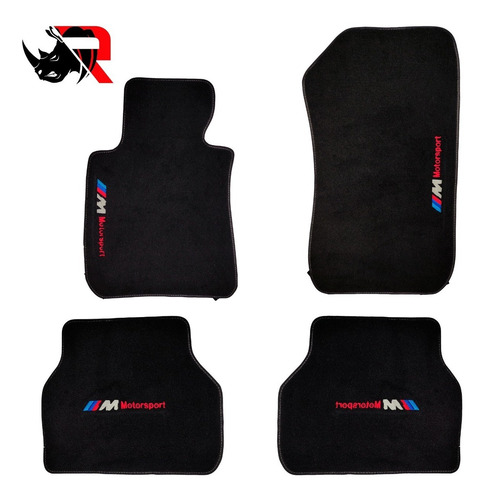 Imagen 6 de 6 de Tapete Automotriz Compatible Con Bmw / Motosport / Rojo /m3