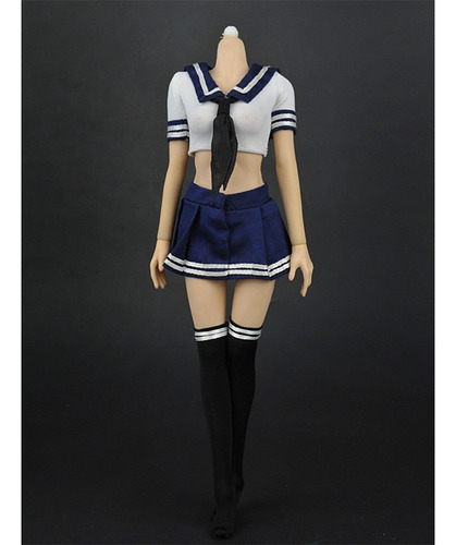 Uniforme Jk Azul Blanco A Escala 1/6 Para Phicen Hot Toys