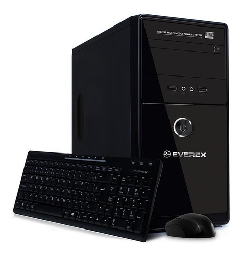 Pc Desktop Everex Intel Dualcore 2gb 320gb Dvd Hdmi+tecl/mou