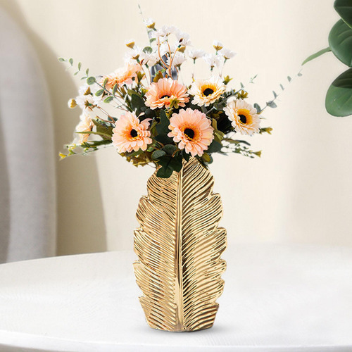 Vaso De Flores Suporte Para Flores Secas, Decoração Ouro