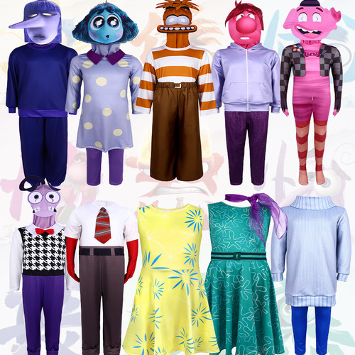 Anime Movie Inside Out Anxiety Cosplay Costume Joy