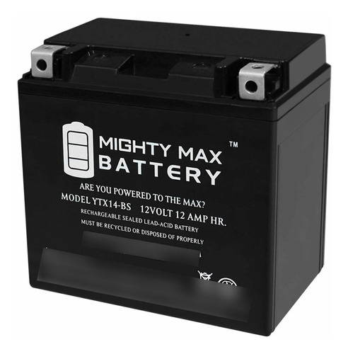 Bateria Powery Max Ytx14-bs Repuesto Para Ptx14-bs