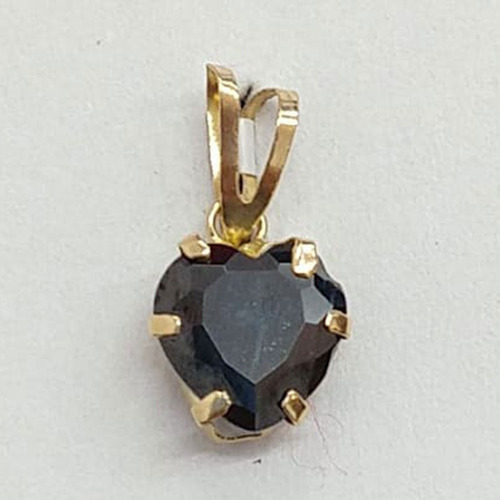 Dije Corazón Azabache De Oro 10k Dije De Oro Corazon Odj22