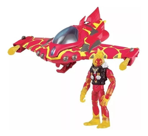 Ben 10 Heatblast Rocket Flyer Con Lanza Misiles