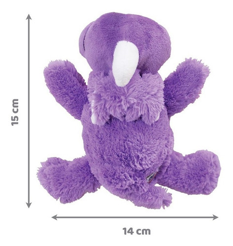 Kong Peluche Cozie Rosie Rhinno Medium Juguete Perro- Color Violeta Diseño Rinoceronte