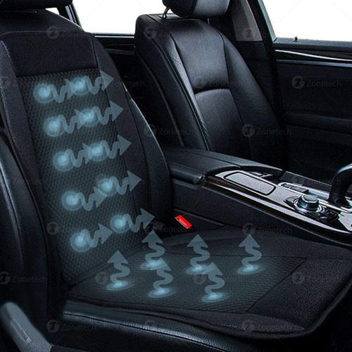 Zone Tech - Cojín Para Asiento De Coche, Color Negro, Negro, Universal