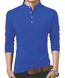 Polos Henley Manga Larga Cuello Neru