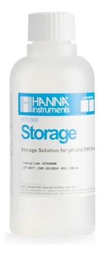 Solución Almacenamiento Electrodos 230ml Hi70300m Hanna