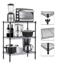 Comprar Hogar Anaqueles Cocina Estantes Ajustable Metal De 3 Capas
