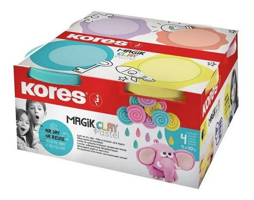 Imagen 1 de 4 de Foami Moldeable Kores Magik Clay Pastel