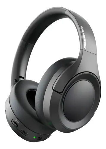 Fone De Ouvido Bluetooth 5.4 Sem Fio Dobrável Com Cancelamento Ativo De Ruído, FocoMyLord L50 Anc 80h De Reprodução Com Microfone Para Jogadores, Graves Profundos, Fones De Ouvido Macios, Preto
