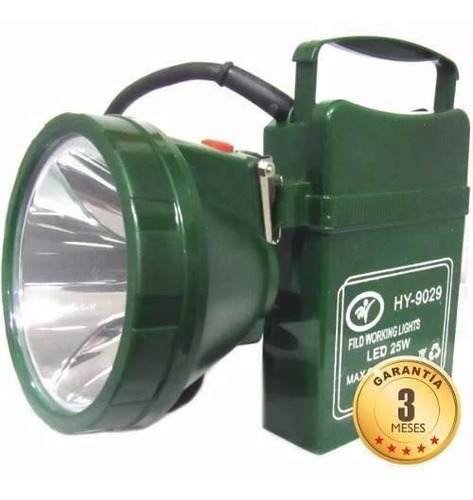 Linterna Led Foco Recargable Mano Y Cabeza 25w Hy- 9029