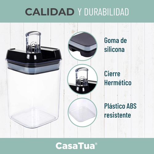 Imagen 2 de 9 de Contenedores Alimento Hermeticos Set 5 Apilable Cierre Facil