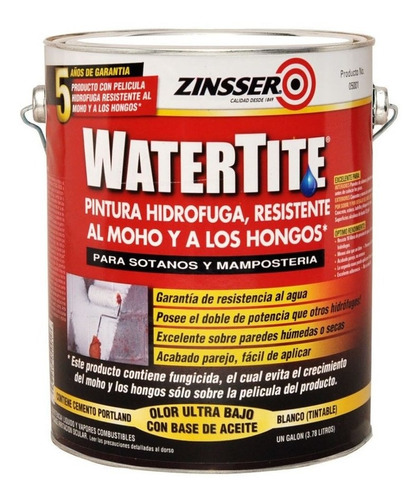 Pintura Hidrofuga Anti Humedad  Importada Eeuu 3.78 Lt