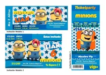 Comprar Kit Imprimible Minions Mod.1 100% Editable Deco Cumpleaños
