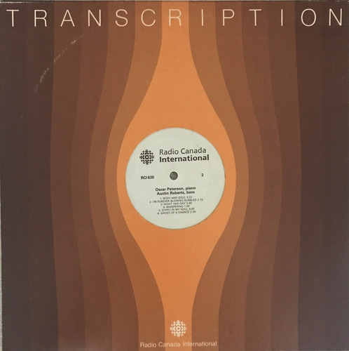Oscar Peterson Transcription Radio Canada Imp.canada (Usado)