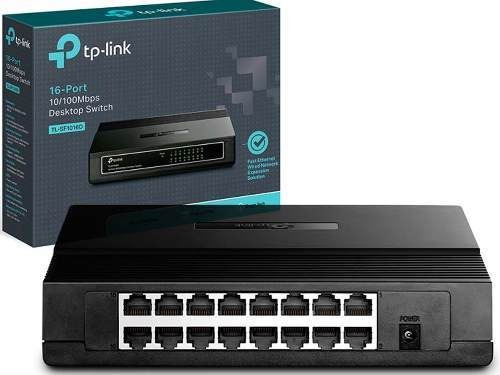 Switch Tp-link 16-portas 10/100 Mbps Tl-sf1016d C/ Nf