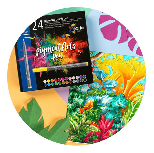 Juego de rotuladores con pinceles pigmentados Staedtler con 24 colores