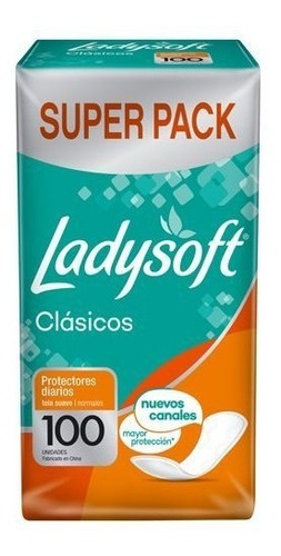 Protectores Diarios Ladysoft Clasico X100 Unidades