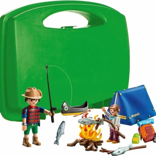 Imagen 2 de 6 de Playmobil 9323 Maletín Campamento Playking