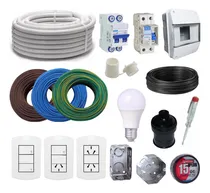 Comprar Kit Instalación Domiciliaria Materiales Eléctricos Cables