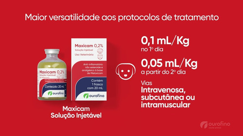 Maxicam 0,2% Solução Ingetável 20ml Cães Gatos Ourofino