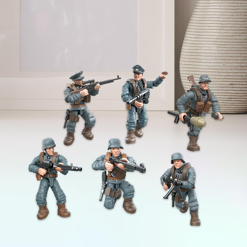 Figura De Acción De Soldados En Miniatura De 6 Piezas, Model