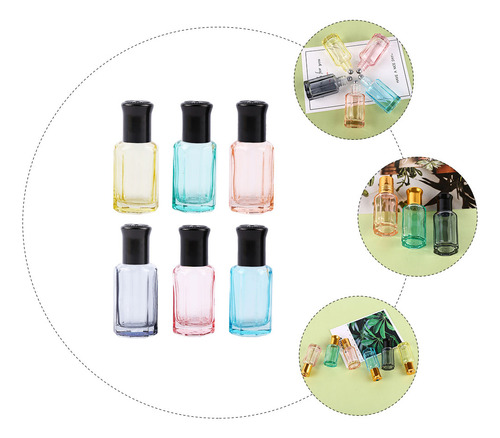 Frasco Enrollable De Vidrio De 10 Ml, 6 Unidades, Perfume Va
