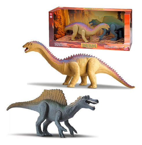 2 Brinquedos Realista Dinossauro Spinossauro E Barapassauro