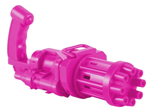 Ametralladora automática de burbujas de jabón, color rosa