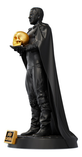Estátua Exu João Caveira Imagem Umbanda Candomblé Cor Cor aurum noctis