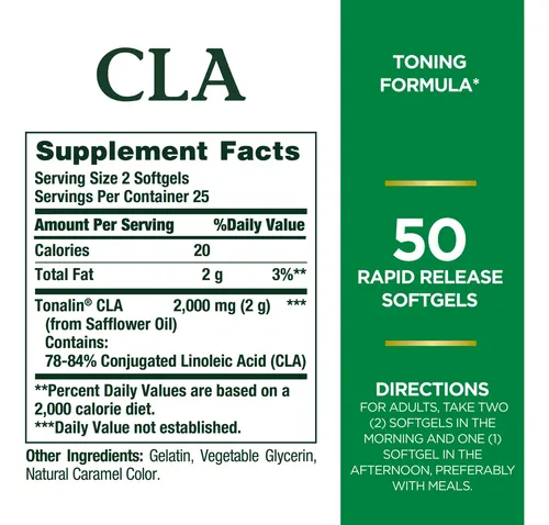 Suplemento Nature's Bounty Tonalin Cla 1000 Mg 50 Cápsulas B