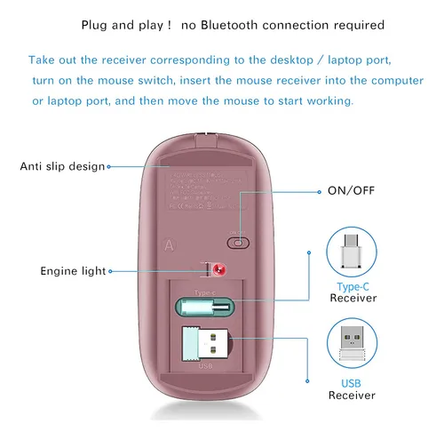 Mouse Inalámbrico Jetta Para Macbook Pro/air, Portátil, Escr