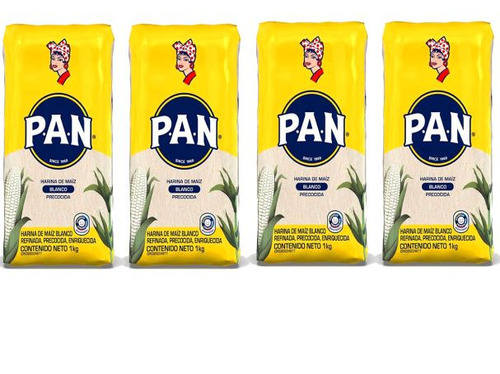 Pan Pre-cozida harina branca 4 Pacotes arepas tortillas tacos