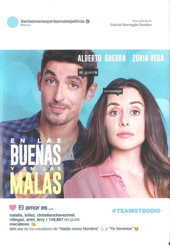 En Las Buenas Y En Las Malas | Dvd Zuria Vega Película Nuevo