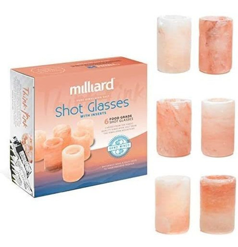 Milliard 6 Premium Pack De Sal Del Himalaya Vidrios De Tiro,
