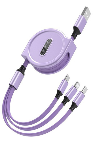 Cable Usb 3 En 1 - Micro Usb-c - Lightning iPhone