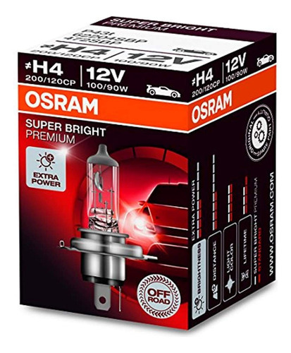 Foco H4 100/90w Super Bright Premium  Osram Pack X 10