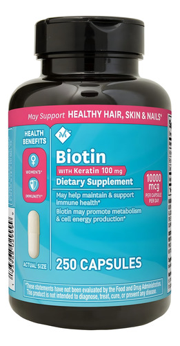 Vitaminas Biotina + Keratina Members  Mark - 250 Capsulas