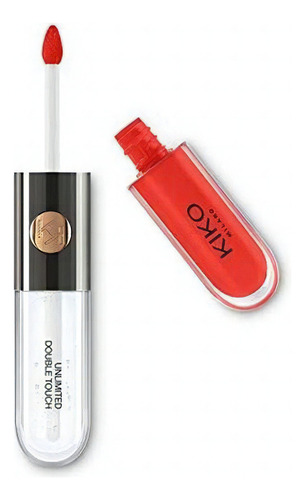 Kiko milano lápiz labial liquido double touch 114 orange red edición limitada