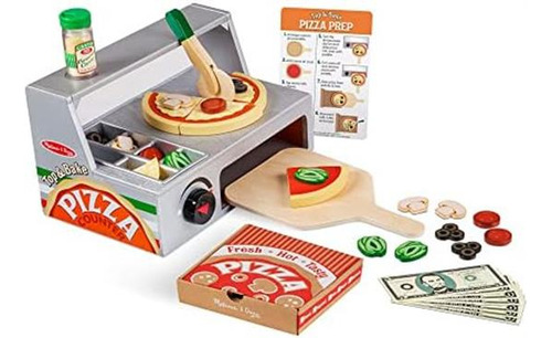 Melissa Y Doug Top & B A K E P I Z A Counter: Wooden Play